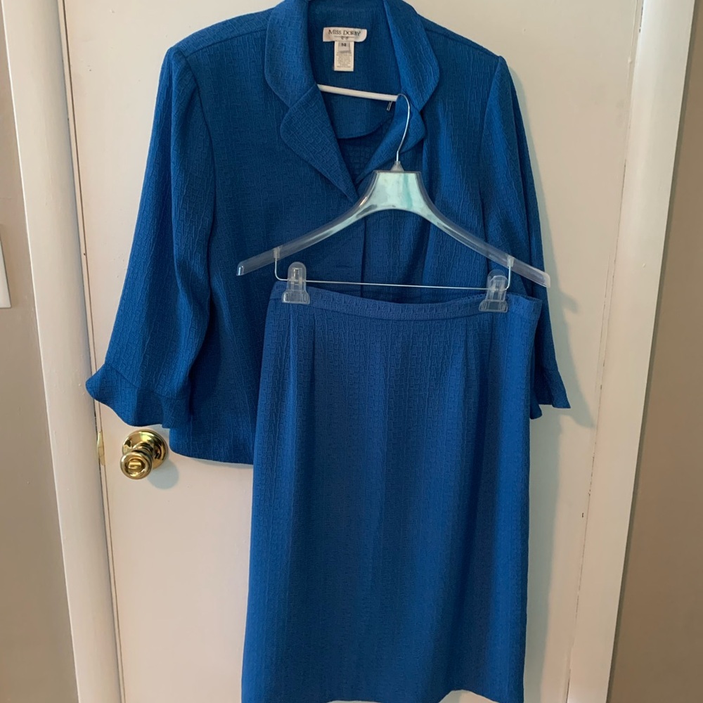 Miss Dorby suit with A-Line Knee-Length Skirt for Work